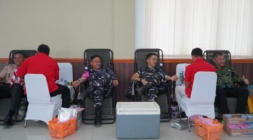 Setetes Darah, Segenggam Kepedulian : Lanal Dumai Maknai HUT Ke-81 TNI AL Melalui Aksi Kemanusiaan