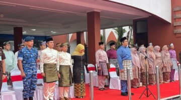 Danlanal Bintan Hadiri Upacara Hari Jadi Ke-24 Provinsi Kepulauan Riau di Kabupaten Bintan