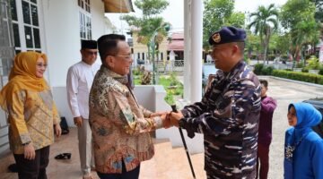 Kunjungi Negeri Seribu Kubah, Danlanal Dumai Bangun Sinergi Bersama Prmkab Rokan Hilir