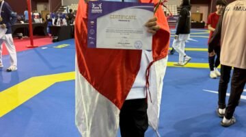 Atlet Taekwondo Indonesia Meraih Medali Emas Kategori Cadet U47 Putri di Doha, Qatar