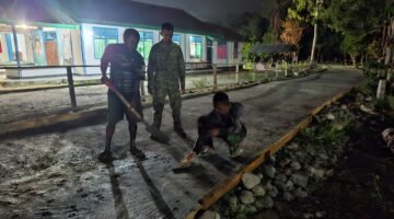 Kejar Target TMMD ke 130, Satgas Bersama Masyarakat Lembur Hingga Larut Malam