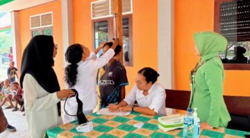 Kolaborasi Satgas TMMD, Persit KCK, Dan Puskesmas Nuhuwei : Berikan Pelayanan Kesehatan