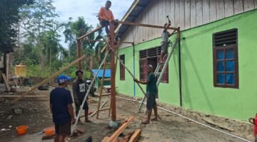Satgas TMMD Ke-130 Fokus Pembangunan RTLH Di Kampung Yamboi Gunung